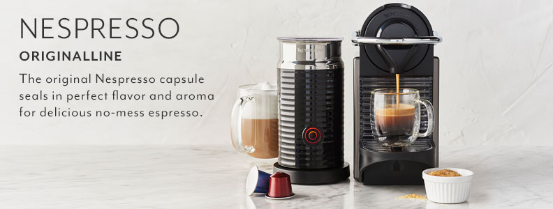 Nespresso OriginalLine. The original Nespresso capsule seals in perfect flavor and aroma for delicious no-mess espresso.