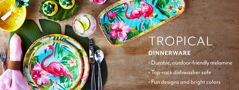 Tropical dinnerware.