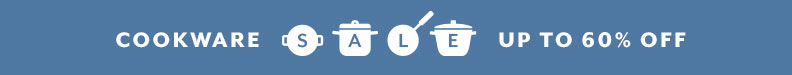 cookware sale up to 60% off.
